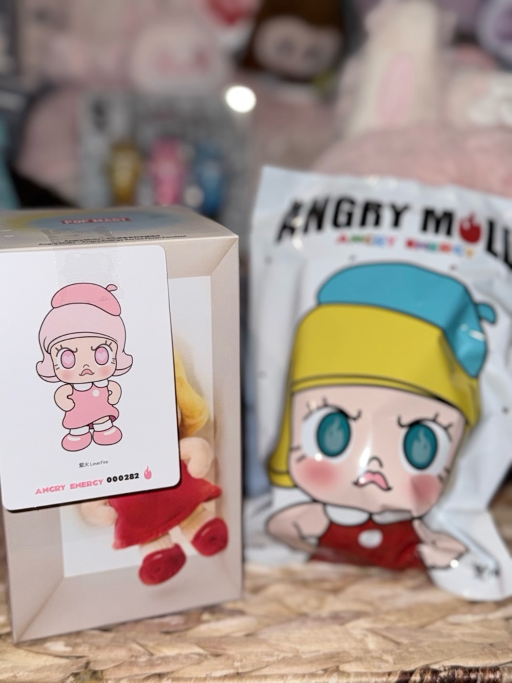 Angry Molly Pink  “Love Fire” Plush Keychain- Confirmed ✨